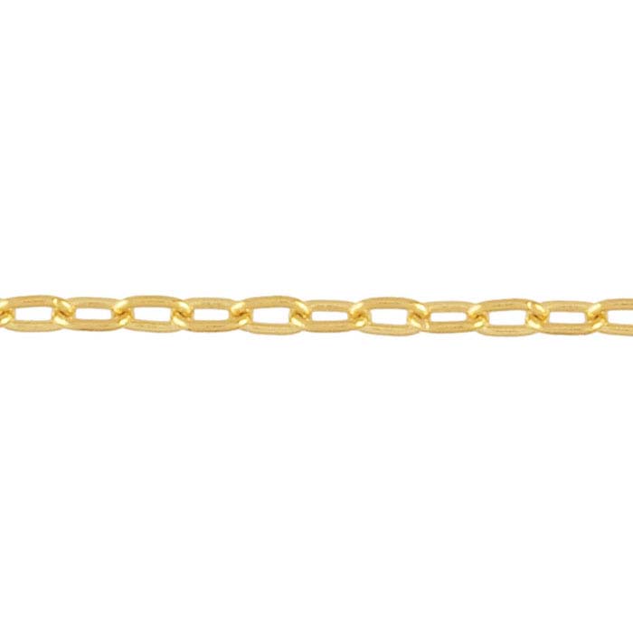 Brass Yellow Gold Plated Mm Oval Cable Chain Ft Spool Riogrande