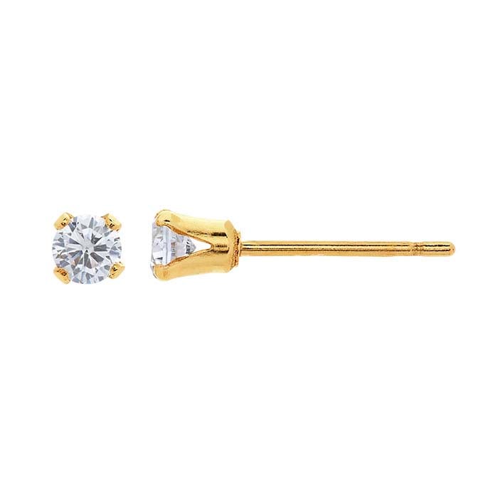 14 20 Yellow Gold Filled CZ Set Post Earring RioGrande