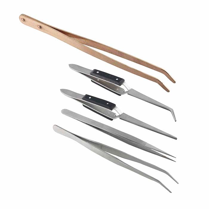 Soldering Tweezers Assortment, Set of 5 - RioGrande