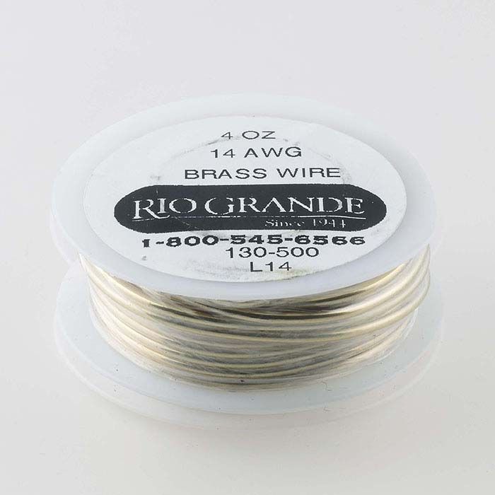 14 Gauge 16.4 Feet Round Pure Copper Wire Gold Brass Wire for Beading Craft  and Jewelry Making 
