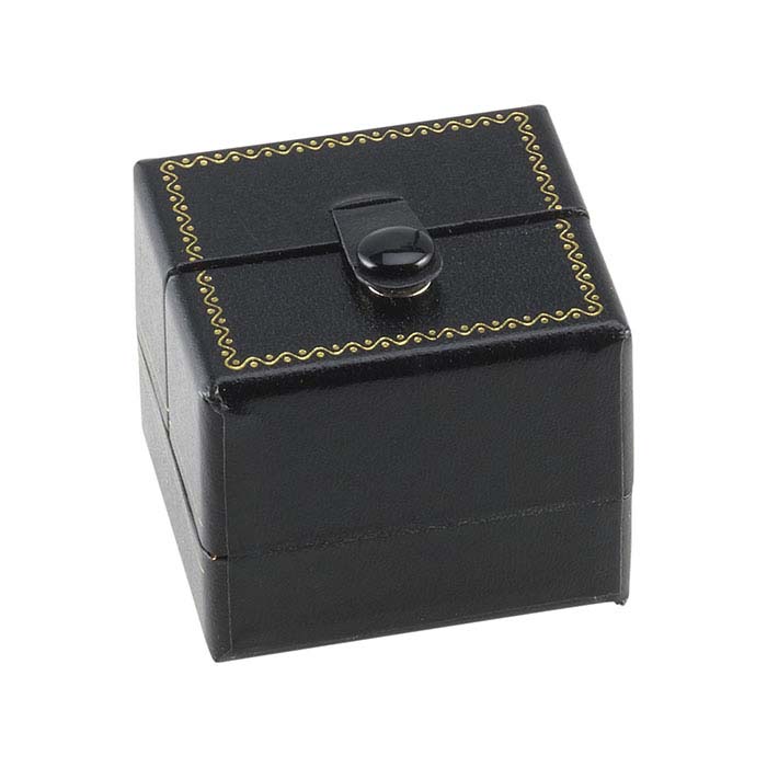 Black Faux Leather Stud Earring Box Display Jewelry Gift Boxes Classic 1  Dozen -  Norway