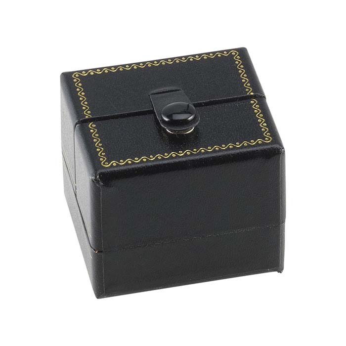 Black Faux Leather Stud Earring Box Display Jewelry Gift Boxes Classic 1  Dozen 