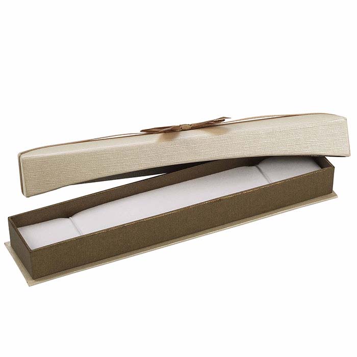 Ribbon-Wrapped Linen Paper Bracelet Gift Box - RioGrande