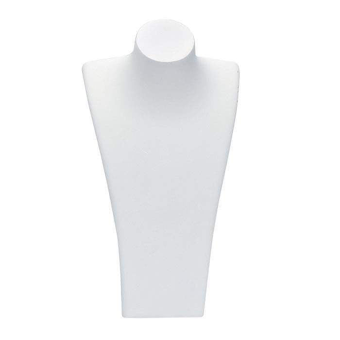 Matte White Plastic Necklace Bust Display - RioGrande