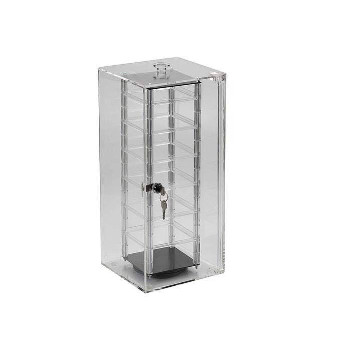 Clear Acrylic Lockable Rotating Display Case