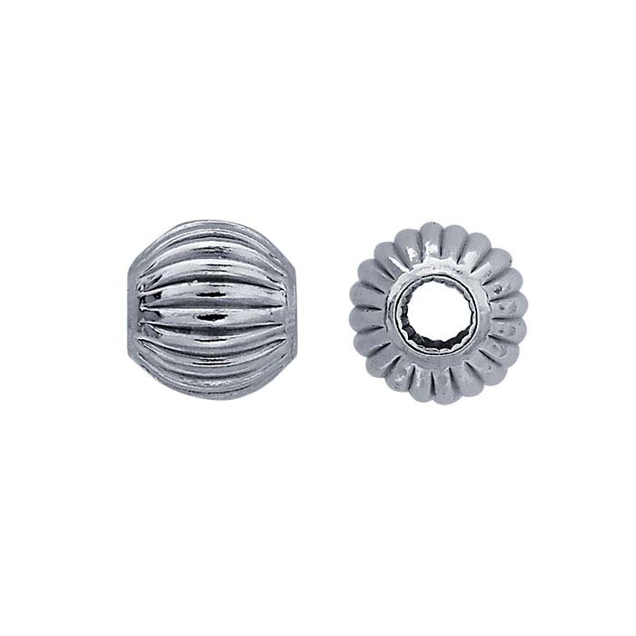 Corrugated Round Spacer Beads in oxidised finish