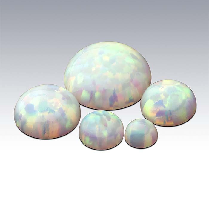 Kyocera White Opal Round Cabochon