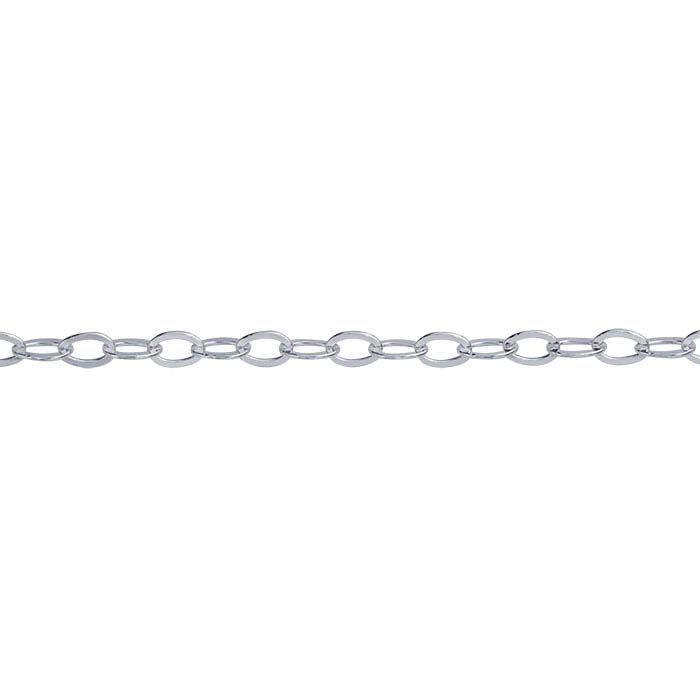  4 Ft. 2x1.5mm Fine Flat Cable Chain .925 Sterling Silver by  JensFinding : Arts, Crafts & Sewing