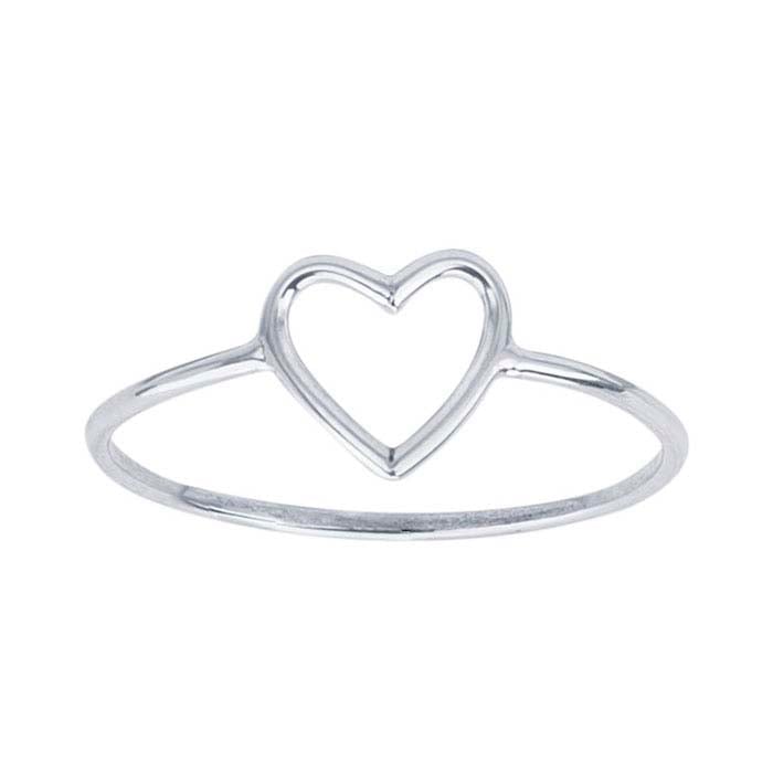 Sterling Silver Open Heart Ring - RioGrande