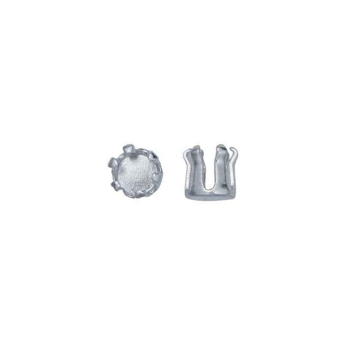 Sterling Silver Round Snap-Set™ 6-Prong Setting