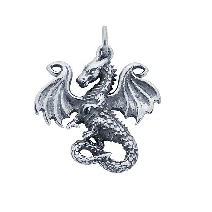 Bronze Fairy Tale Dragon Charm 24x20mm