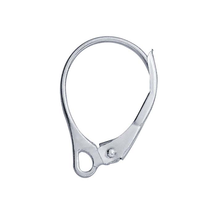 Sterling Silver Lever-back Ear Wire with Open Ring