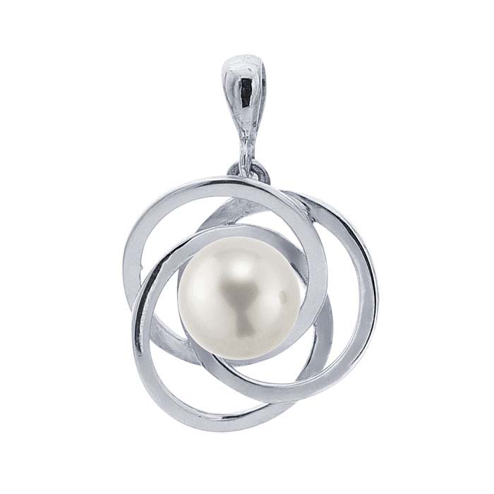 Eternity Knot Charm, Sterling 925 Silver Key Pearl Cage Pendant, Natural  Fresh Pearl Endless Knot Cage Necklace, Wish Pearl Charm, F3100-P 