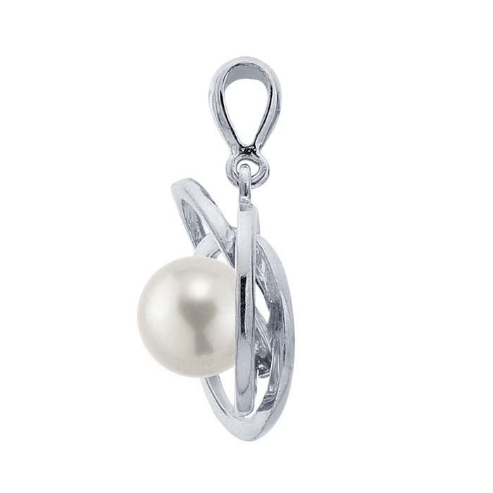 Eternity Knot Charm, Sterling 925 Silver Key Pearl Cage Pendant, Natural  Fresh Pearl Endless Knot Cage Necklace, Wish Pearl Charm, F3100-P 