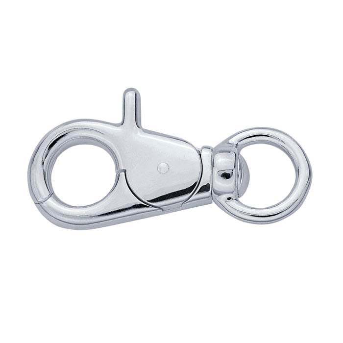 Sterling Silver 925 Revolving Hook and Eye clasp (hook 23mm; eye