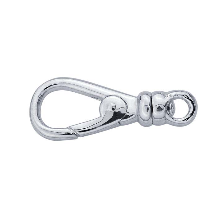 Sterling Silver 17mm Round Carabiner Clasp - RioGrande