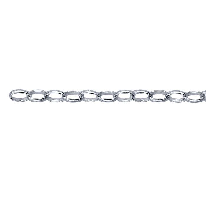 Thick Oval Rolo Chain by Foot for Permanent Jewelry, Permanent