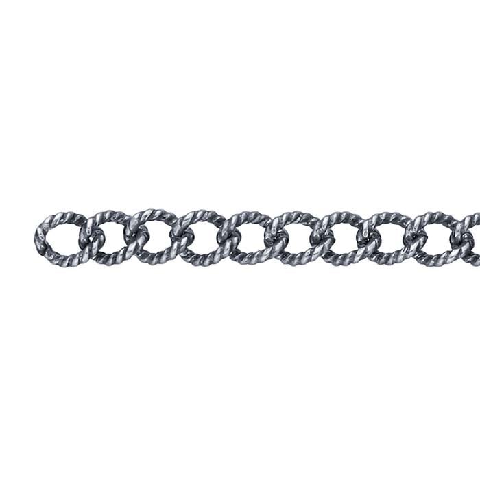 040 Round Link Sterling Silver Chain by The Foot