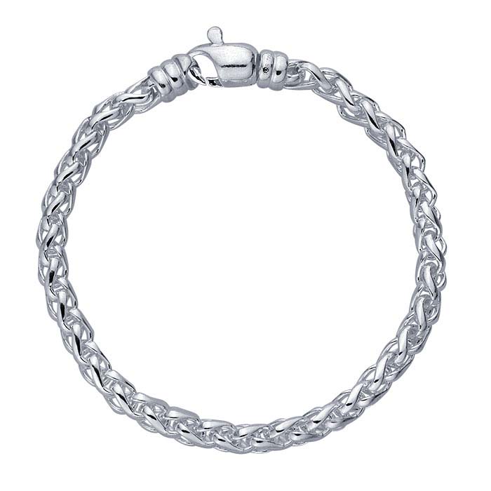 Wheat Chain Bracelet - Silver