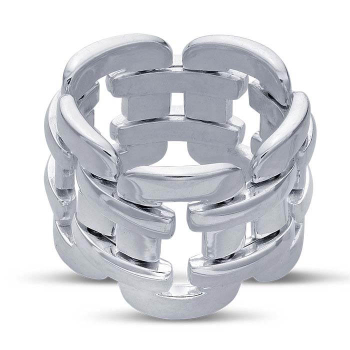 Sterling Silver Double Open Link Ring - RioGrande