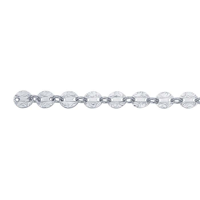 Sterling Silver 4.2mm Pattern Oval Link Chain, By the Foot - RioGrande