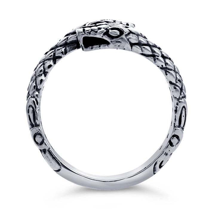 The Three-Headed Serpent Sterling Silver Snake Ring – GTHIC