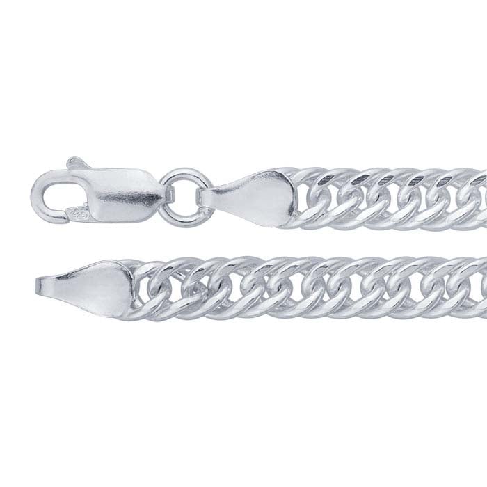 Erick's Sterling Silver Man's Curb Link Reversible