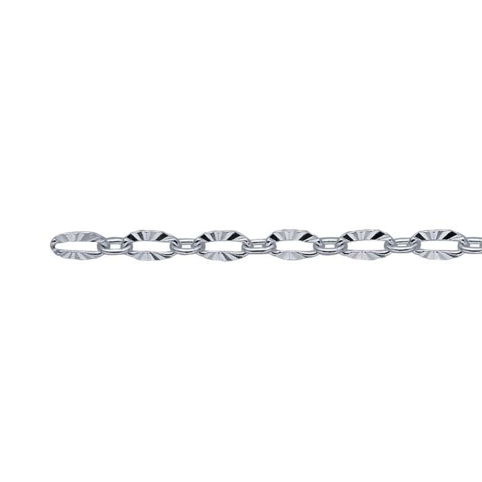 Sterling Silver 1.9mm Patterned Oval Cable Chain - RioGrande