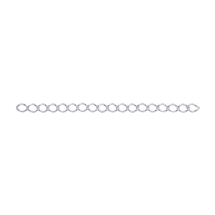 Sterling Silver Curb Heart-Accented Chain Extender