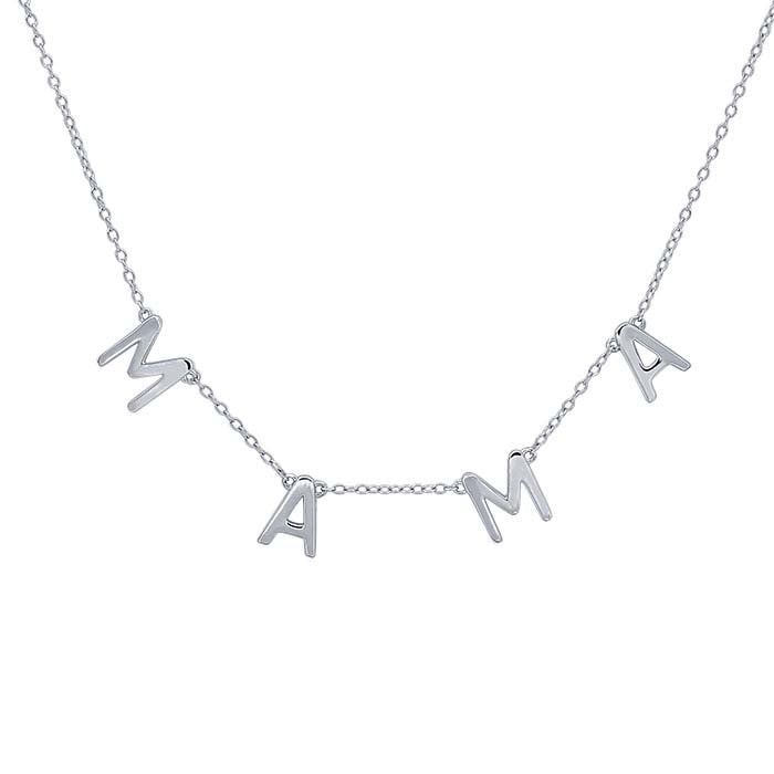 EF Collection Mama Necklace in 14K White Gold