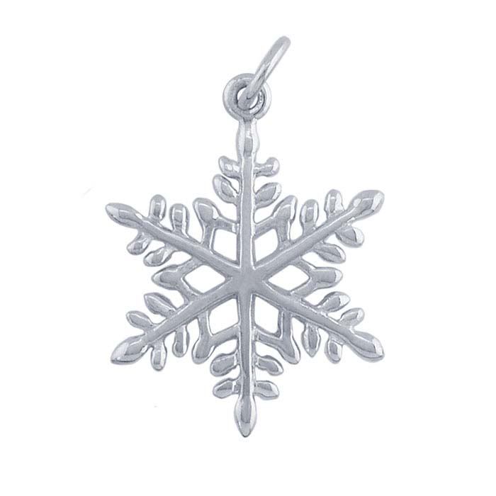 Sterling Silver Snowflake Pendant with Nano Gems. Charms Only. Snowflake Charm