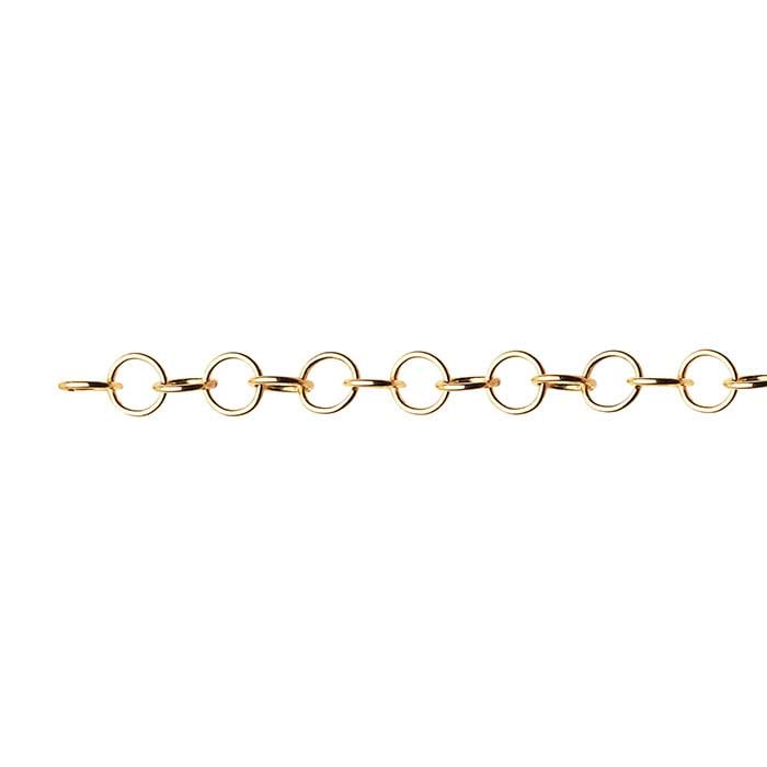 Round Link 14k Yellow Gold Permanent Jewelry Chain
