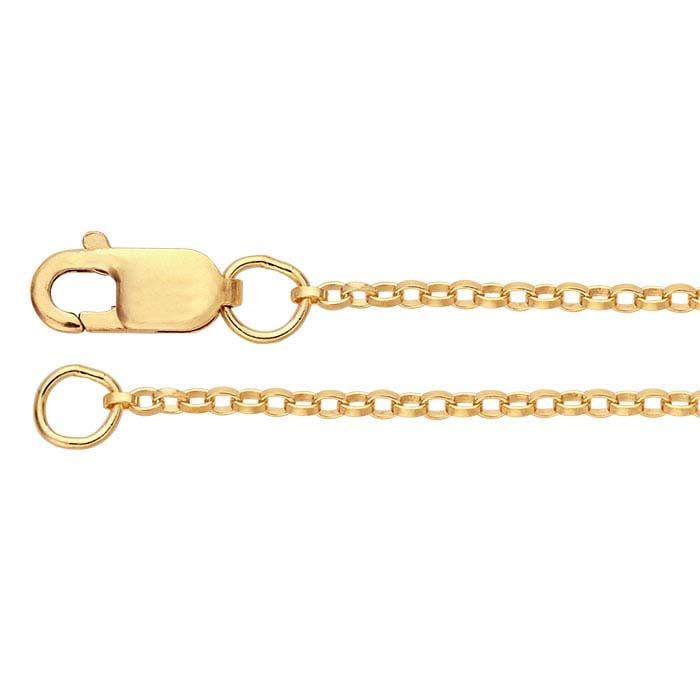 14/20 Yellow Gold-Filled 1.1mm Flat Rolo Chain