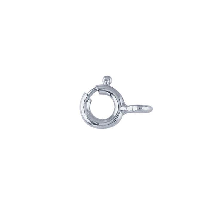 5mm Sterling Silver Spring Ring Clasp w/ Closed Rings