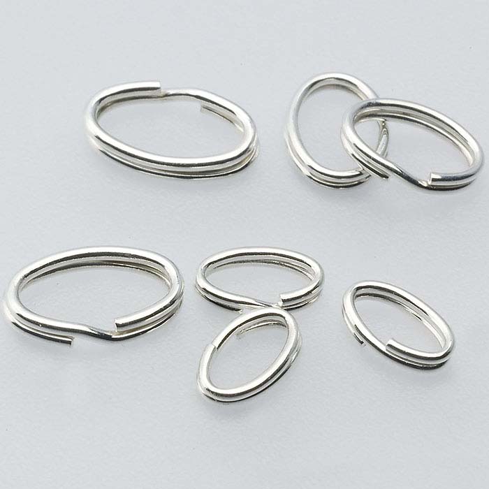 Sterling Silver 4.5 x 2.5mm Oval Split Ring