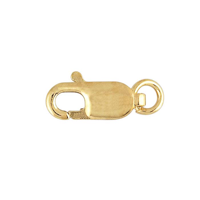 Large Oval Lobster Clasp, with 2 Jump Rings 20x15mm, 1 Set, Gold Plated