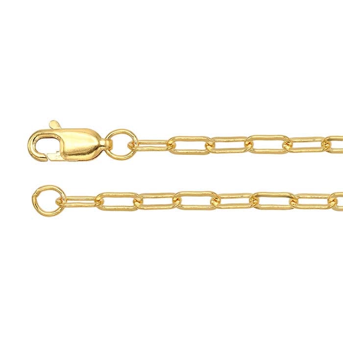 Gold Cable chain 14kt Gold Filled 2.1x1.5mm outlets Flat Cable Chain - 20ft (2342-20)/1