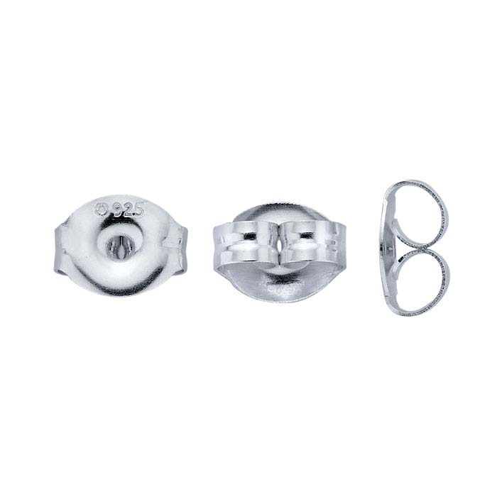 STERLING SILVER MEDIUM EARRINGS BACKS/NUT PACK