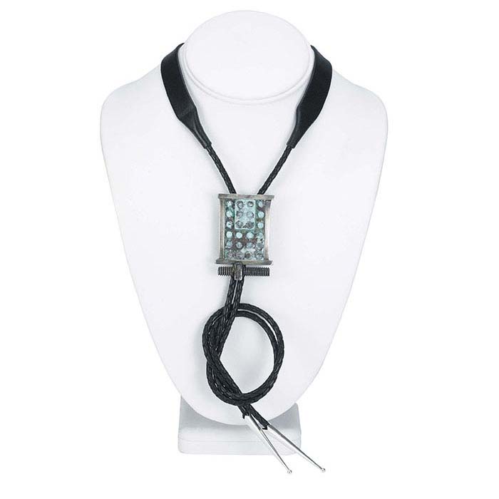 Black Leather Cord with Threaded End Cap - RioGrande