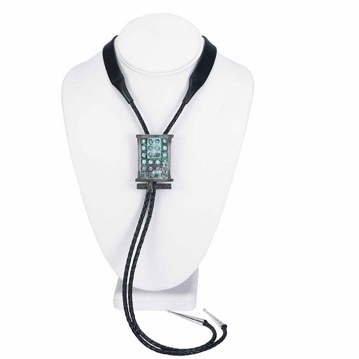 Mahogany Braided Leather Bolo Cord Necklace