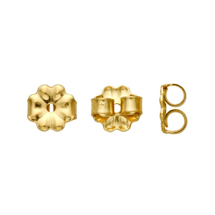 GOLD MEDIUM EARRINGS BACKS/NUT PACK