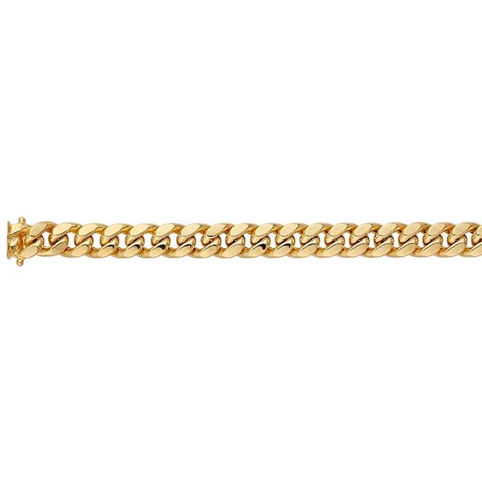14K Yellow Gold 10.7mm Miami Cuban Bracelet - RioGrande
