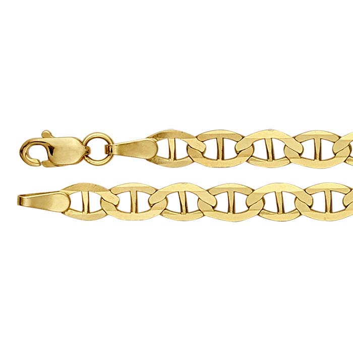 14K Yellow Gold Diamond-Cut Anchor Chain - RioGrande