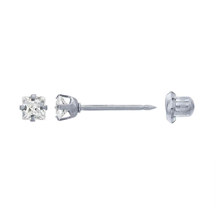 14k white gold piercing earrings