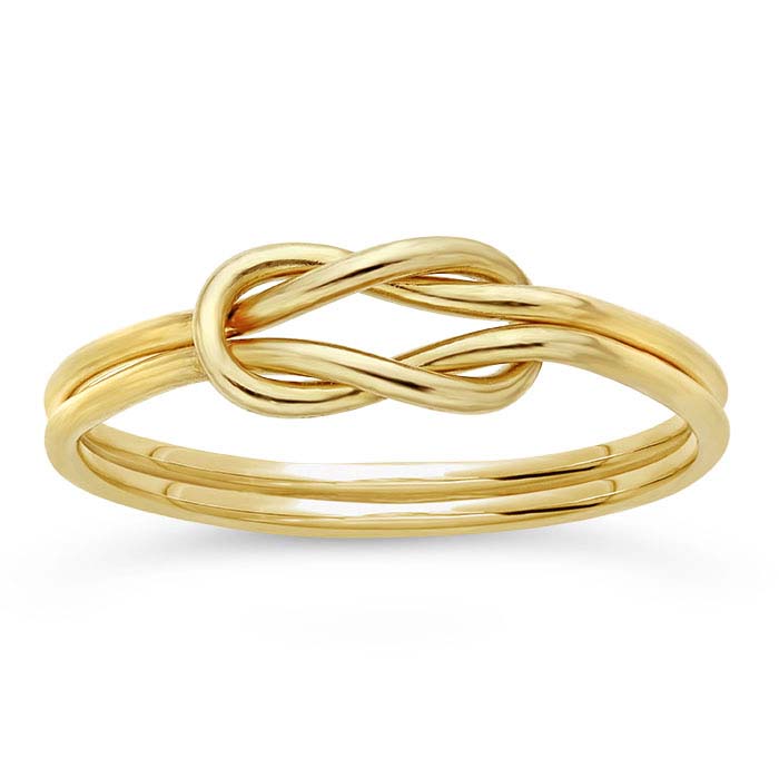 Italian Gold Love Knot Ring in 14k Gold - Macy's