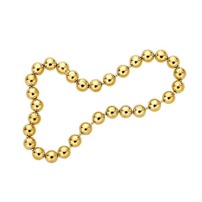 14K Yellow Gold 4mm Round Spacer Bead - RioGrande
