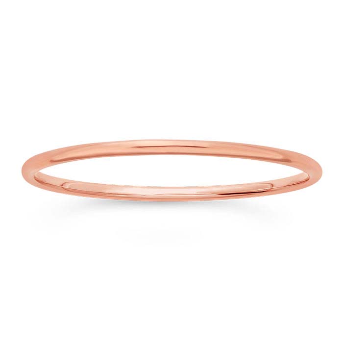 14K Rose Gold Round Wire Stackable Ring - RioGrande