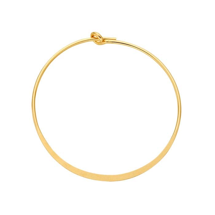 14/20 Yellow Gold-Filled Flattened Hoop Earrings - RioGrande