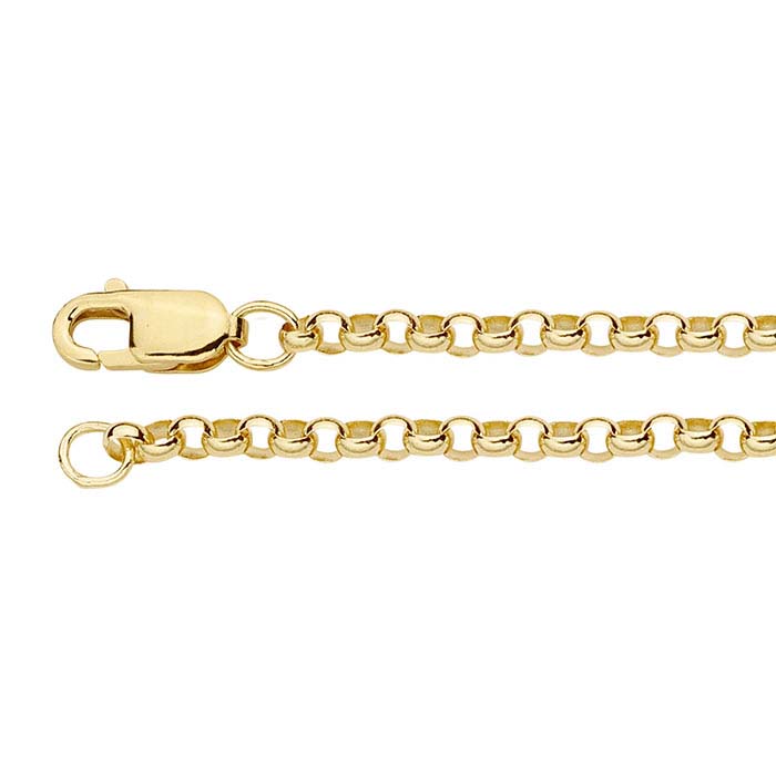 14K Yellow Gold Round Rolo Chains - RioGrande