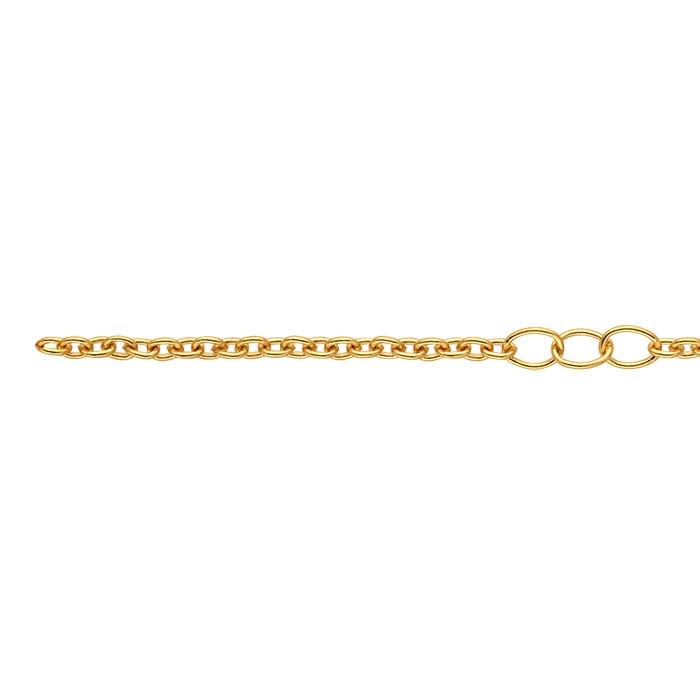 14/20 Yellow Gold-Filled Long & Short Chain, By the Foot - RioGrande